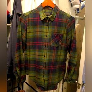 Women Pendleton flannel button down blouse